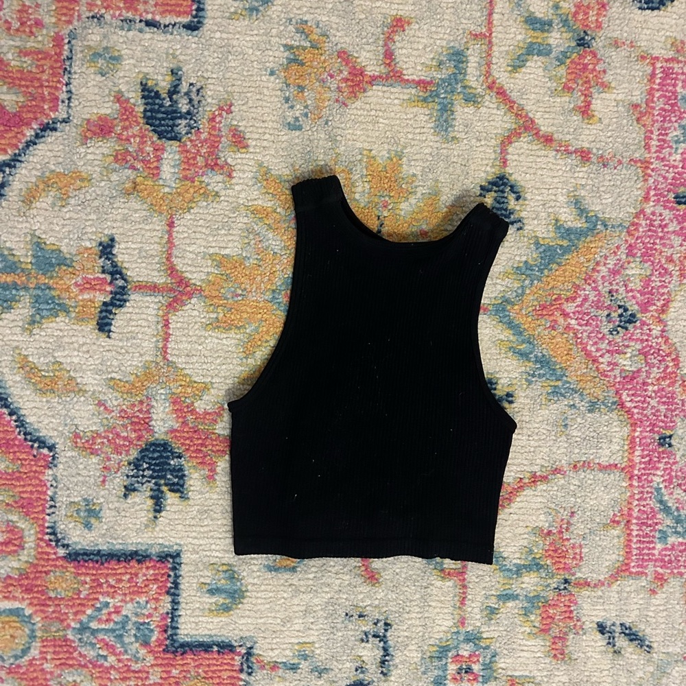 fabrik black ribbed tank